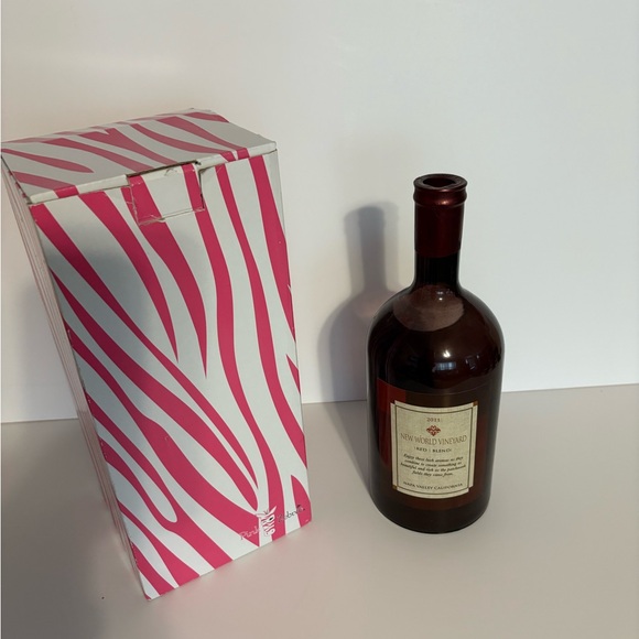 Pink Zebra Vintage Wine Bottle Shade Warmer - Picture 1 of 5